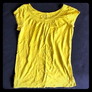 Loft every day gold yellow short sleeve